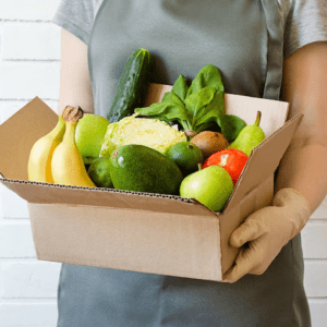 Cesta de fruta y verdura